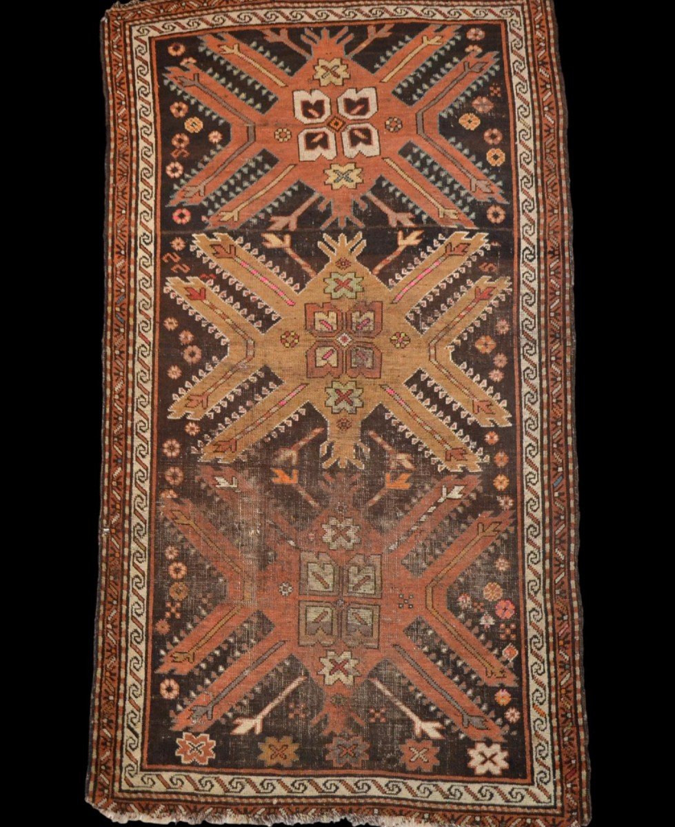 Old Kazak Rug With Eagles, Caucasus, 121 X 213 Cm, Hand-knotted Wool, First Part Of The 20th Century