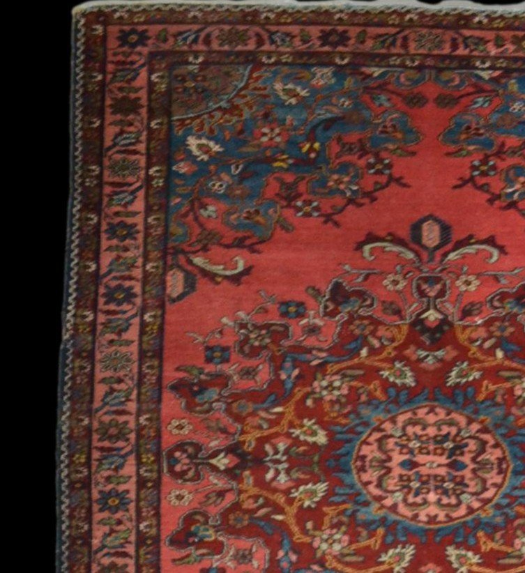 Tapis ancien Tafresh, Persan, 142 cm x 196 cm, laine nouée main, Iran, début du XXème Siècle-photo-3