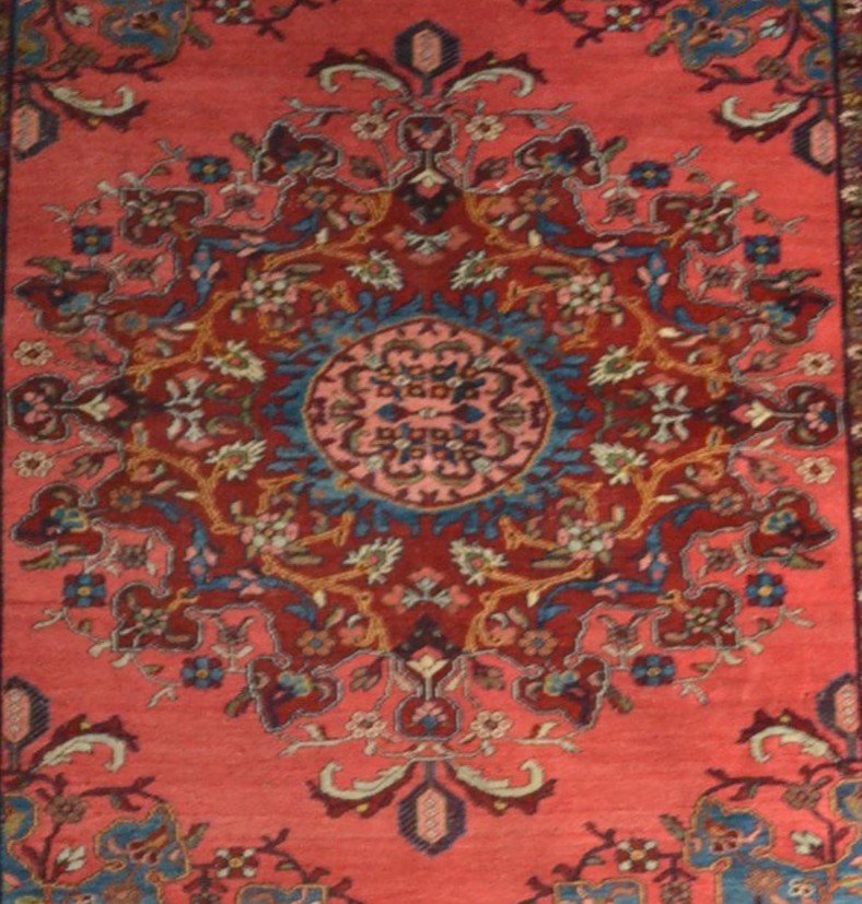 Tapis ancien Tafresh, Persan, 142 cm x 196 cm, laine nouée main, Iran, début du XXème Siècle-photo-4