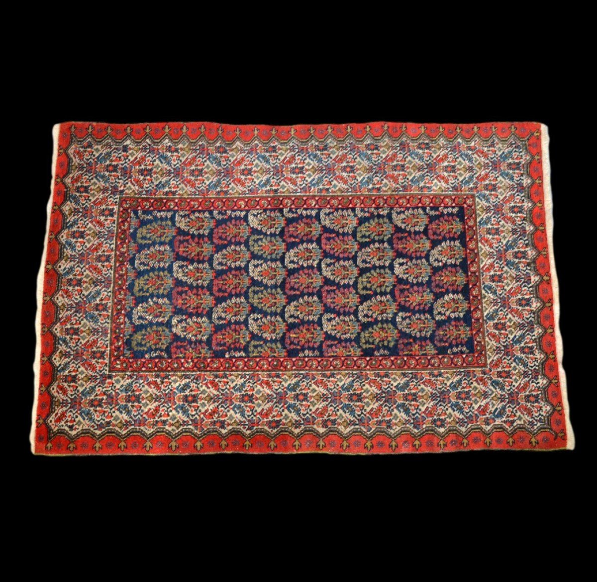 Tapis ancien Kachkaï, 127 cm x 192 cm, laine sur laine nouée main, Perse (Iran) XIXème siècle-photo-2