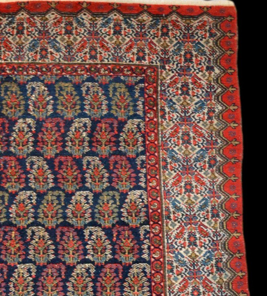 Tapis ancien Kachkaï, 127 cm x 192 cm, laine sur laine nouée main, Perse (Iran) XIXème siècle-photo-4