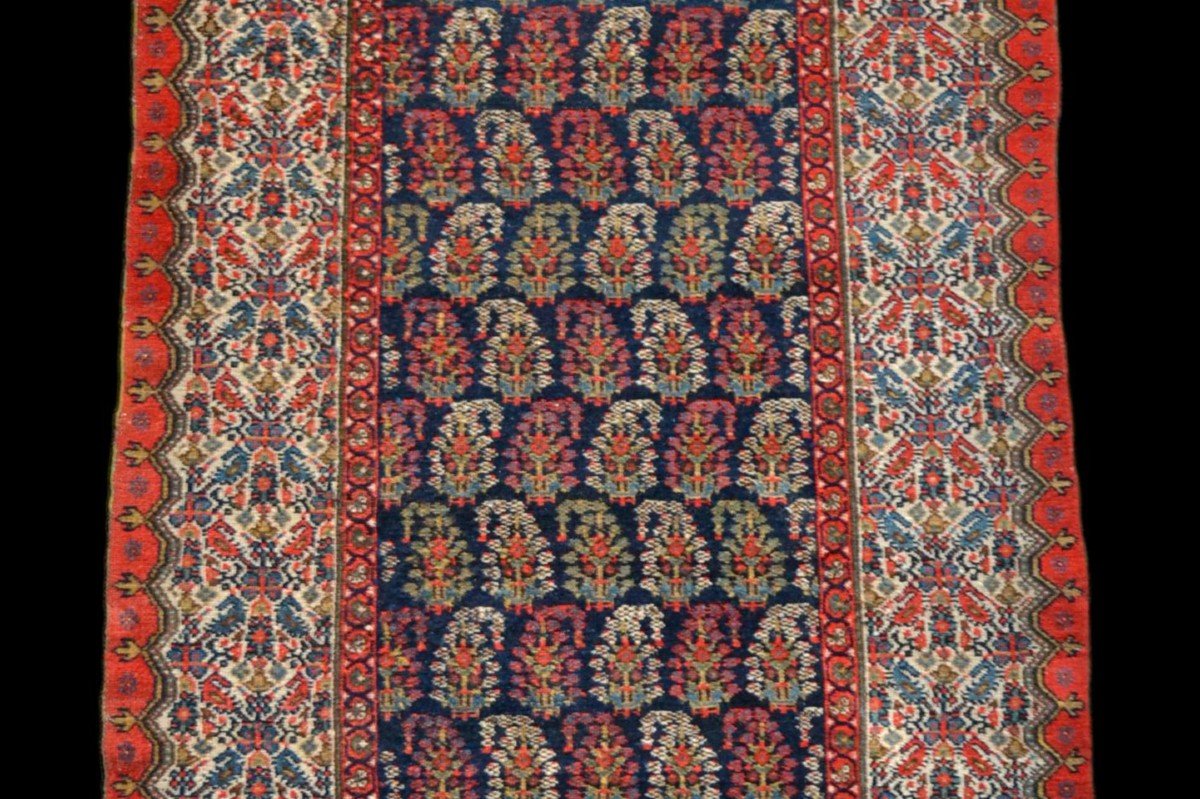 Tapis ancien Kachkaï, 127 cm x 192 cm, laine sur laine nouée main, Perse (Iran) XIXème siècle-photo-1