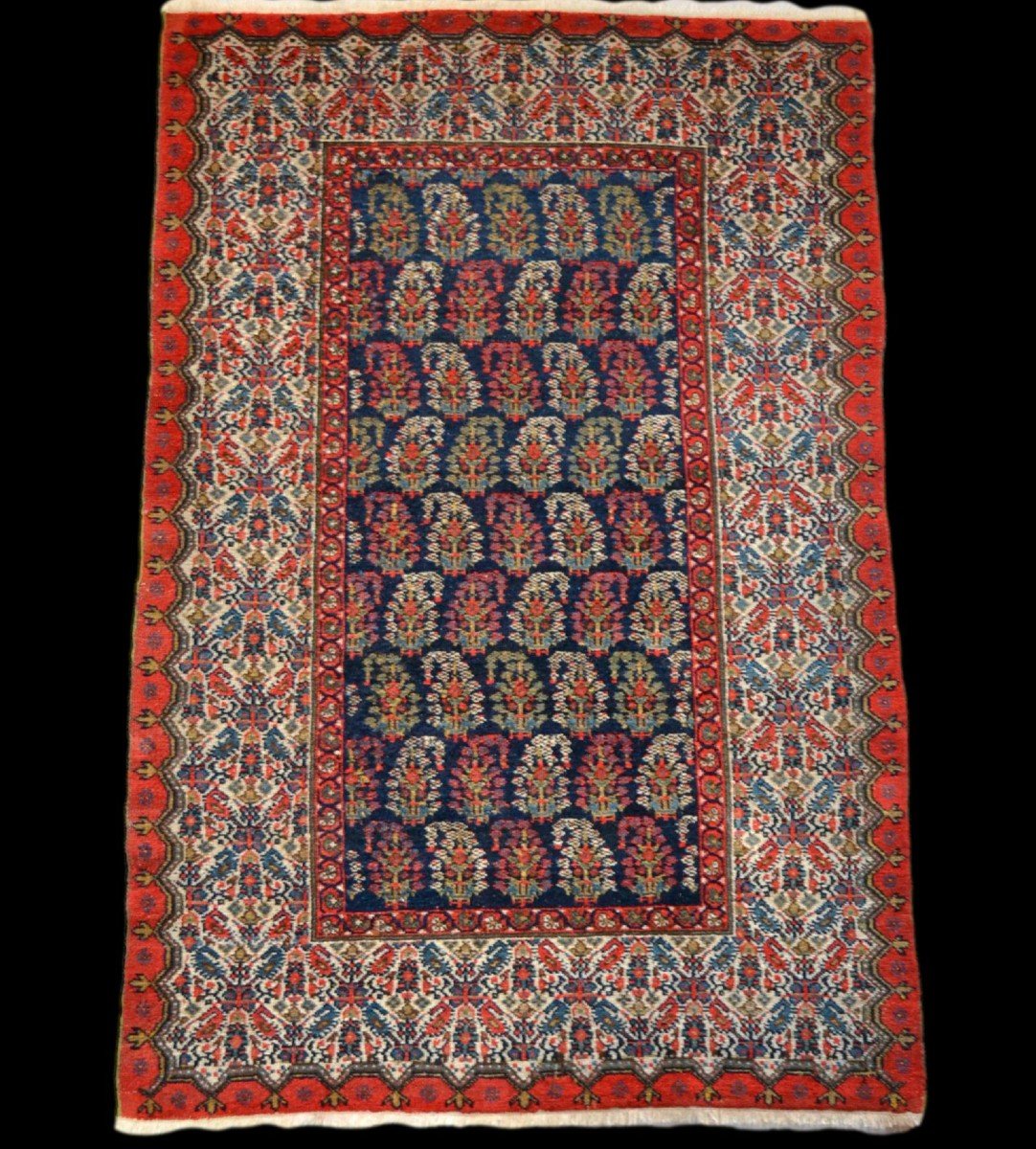 Tapis ancien Kachkaï, 127 cm x 192 cm, laine sur laine nouée main, Perse (Iran) XIXème siècle
