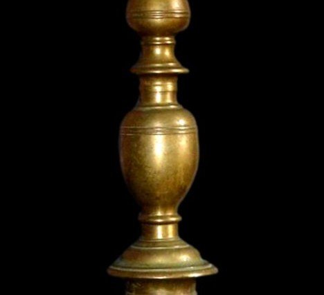 Imposing Bronze Candlestick, Ht 94 Cm, 19th Century-photo-4