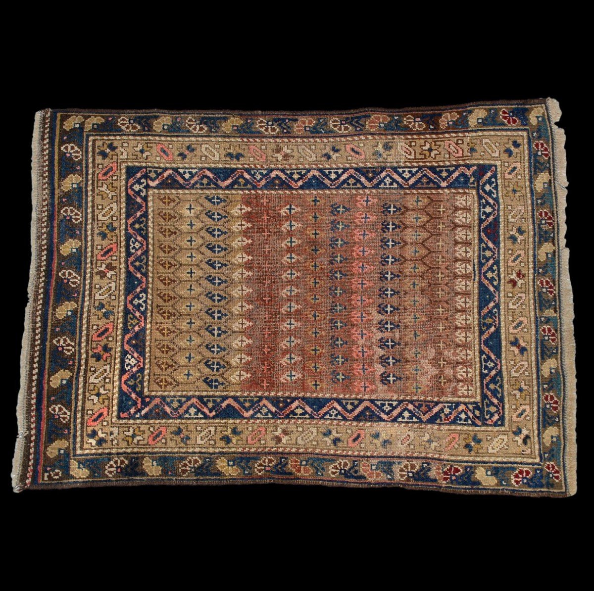 Afshar Rug, Boteh Decor, 105 Cm X 147 Cm, Hand-knotted Wool, Mid-twentieth Century, Perfect-photo-2