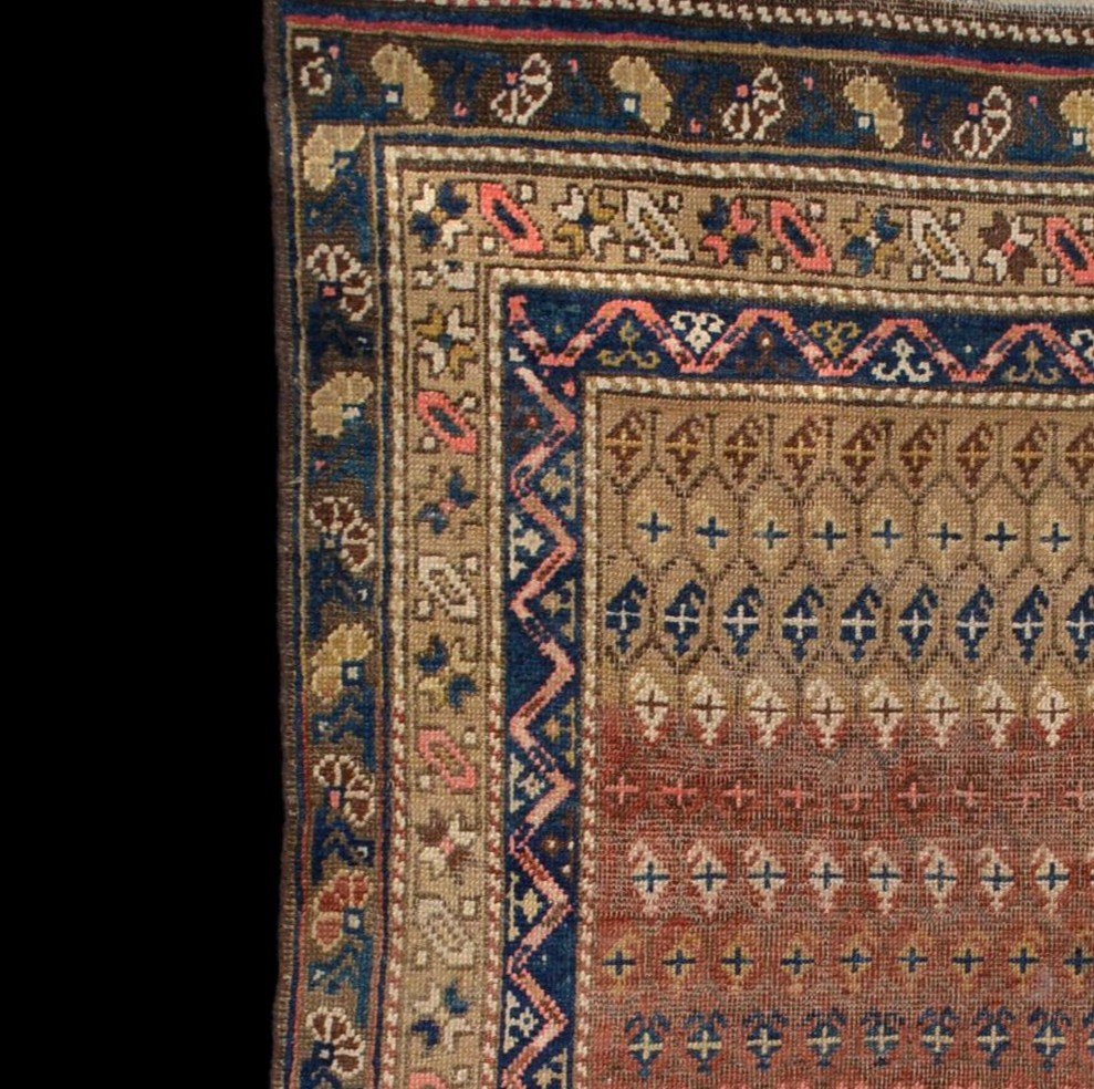 Afshar Rug, Boteh Decor, 105 Cm X 147 Cm, Hand-knotted Wool, Mid-twentieth Century, Perfect-photo-3