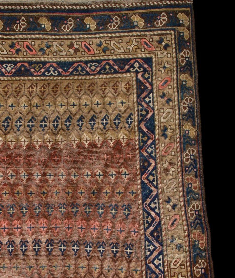 Tapis Afshar, décor de botehs, 105 cm x 147 cm, laine nouée main, milieu XXème siècle, parfait-photo-4