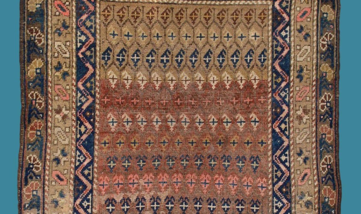 Tapis Afshar, décor de botehs, 105 cm x 147 cm, laine nouée main, milieu XXème siècle, parfait-photo-1