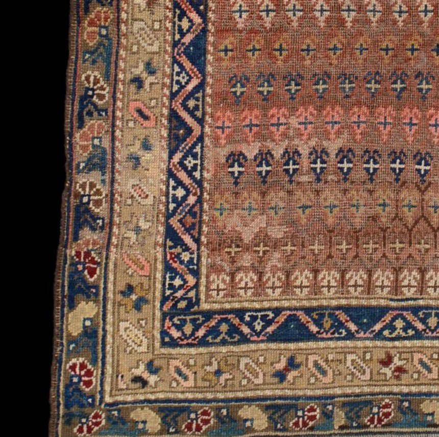 Afshar Rug, Boteh Decor, 105 Cm X 147 Cm, Hand-knotted Wool, Mid-twentieth Century, Perfect-photo-2