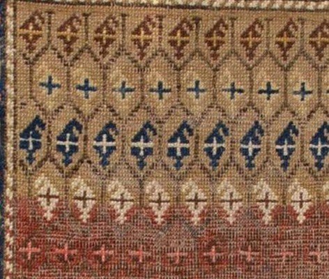 Afshar Rug, Boteh Decor, 105 Cm X 147 Cm, Hand-knotted Wool, Mid-twentieth Century, Perfect-photo-4