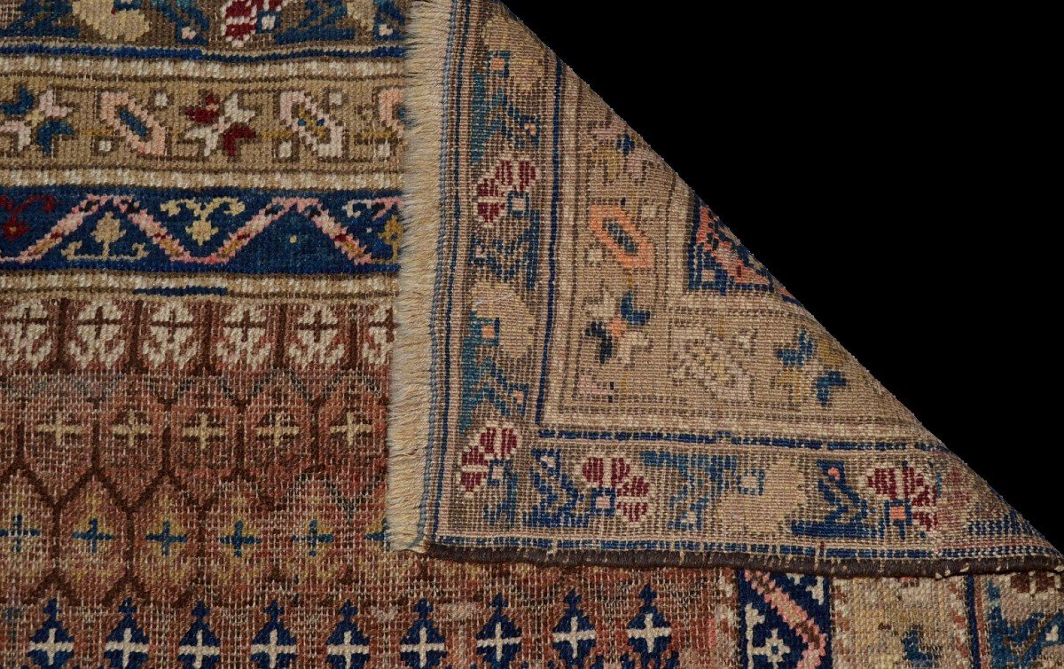 Afshar Rug, Boteh Decor, 105 Cm X 147 Cm, Hand-knotted Wool, Mid-twentieth Century, Perfect-photo-6