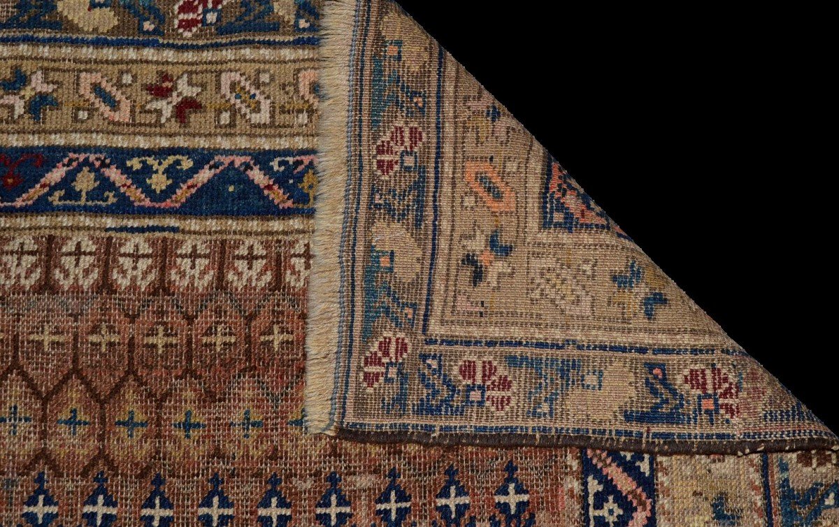 Tapis Afshar, décor de botehs, 105 cm x 147 cm, laine nouée main, milieu XXème siècle, parfait-photo-6