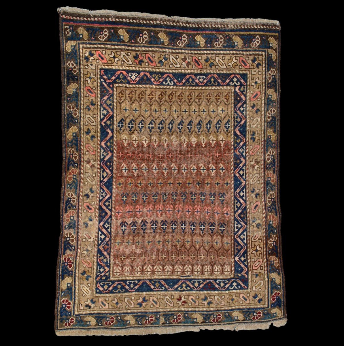 Afshar Rug, Boteh Decor, 105 Cm X 147 Cm, Hand-knotted Wool, Mid-twentieth Century, Perfect-photo-7
