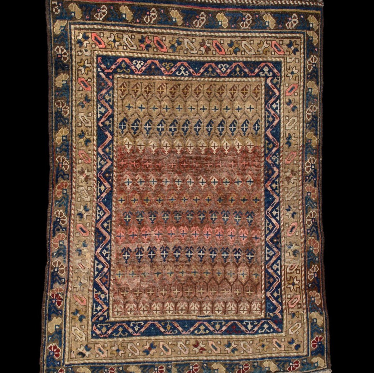 Afshar Rug, Boteh Decor, 105 Cm X 147 Cm, Hand-knotted Wool, Mid-twentieth Century, Perfect