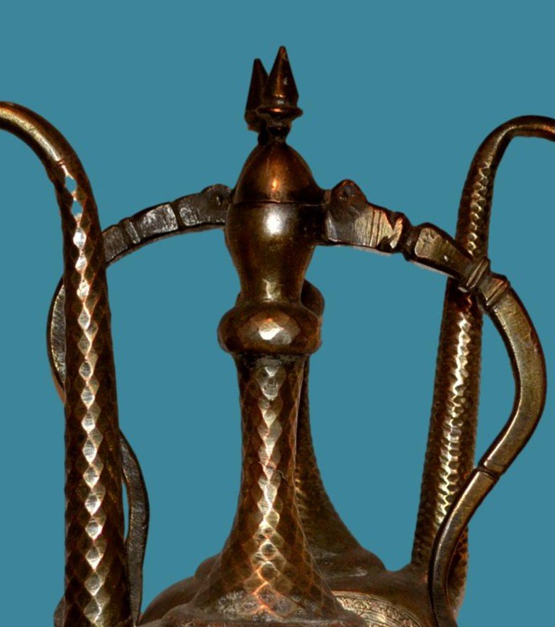 Rare Pair Of Ewer, Orientale, Persia, XIX Century-photo-6