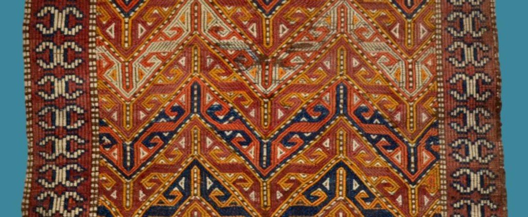 Rare Old Carpet From Central Asia, 93 Cm X 127 Cm, Old Door, Wool On Wool, 1900-photo-1