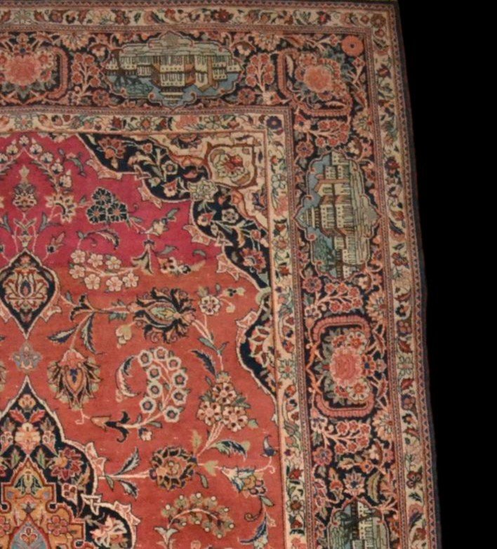 Antique Kashan Rug, 136 X 208 Cm, Hand-knotted Wool And Silk, Persia, (iran) Mid-19th Century-photo-4