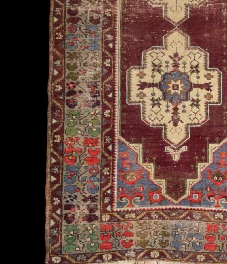 Moudjour Rug, Anatolia, 115 Cm X 220 Cm, Hand-knotted Wool, Turkey, Circa 1950, Good Condition-photo-2
