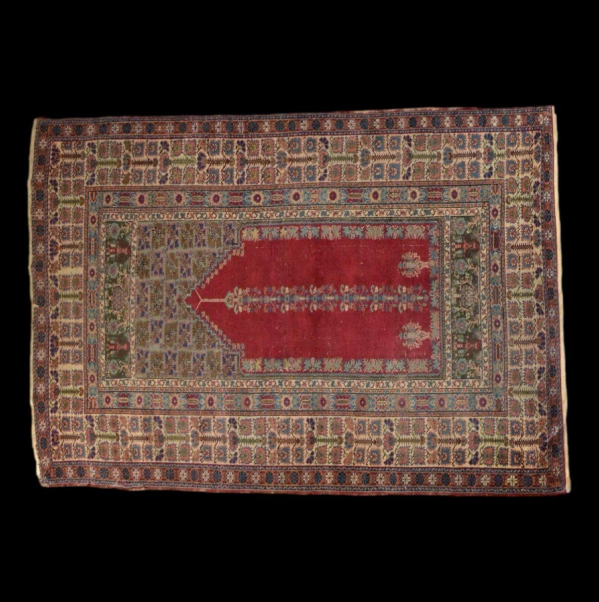 Old Koula Rug, 127 Cm X 186 Cm, Hand-knotted Silk, Anatolia, Late Nineteenth Century-photo-2