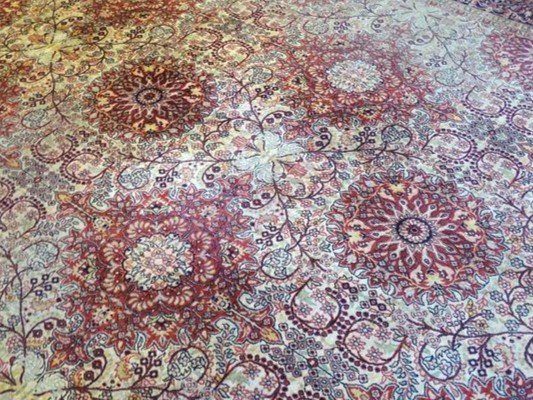 Tapis soie, Srinagar, Cachemire, 240 cm x 332 cm, Jammu-et-cachemire, vers 1970, superbe-photo-2