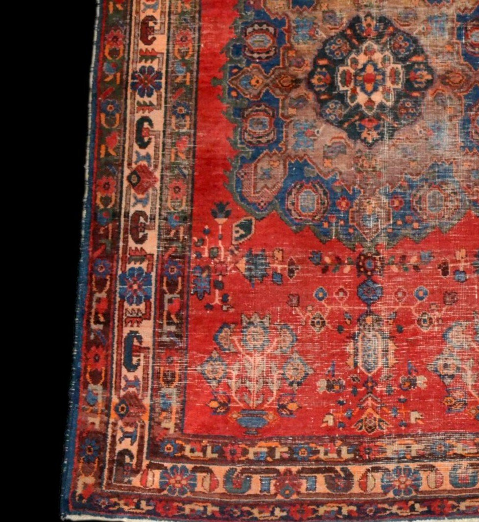 Tapis ancien Sirdjan, 138 x 209 cm, laine nouée main, Perse, (Iran) début du XXème siècle-photo-2