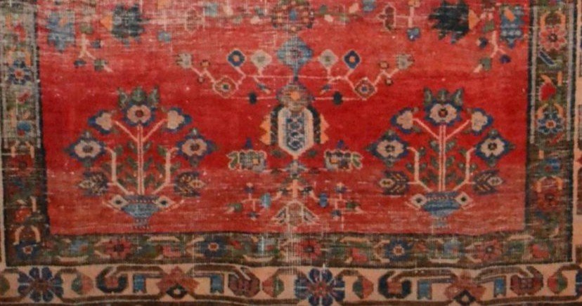 Tapis ancien Sirdjan, 138 x 209 cm, laine nouée main, Perse, (Iran) début du XXème siècle-photo-4