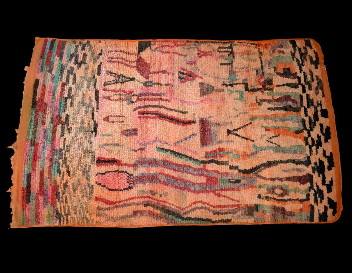 Tapis ancien de Chichaoua, Haouz, Maroc, 160 x 260 cm, laine nouée main, travail Berbères -photo-2