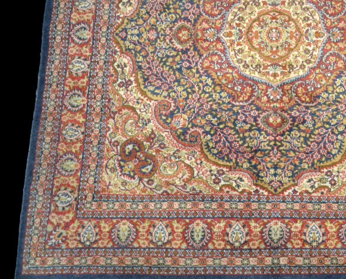 Tabriz Rug, Indo-persian, 184 X 190 Cm, Hand-knotted Wool, Almost A Square, Very Good Condition, 1980-photo-3