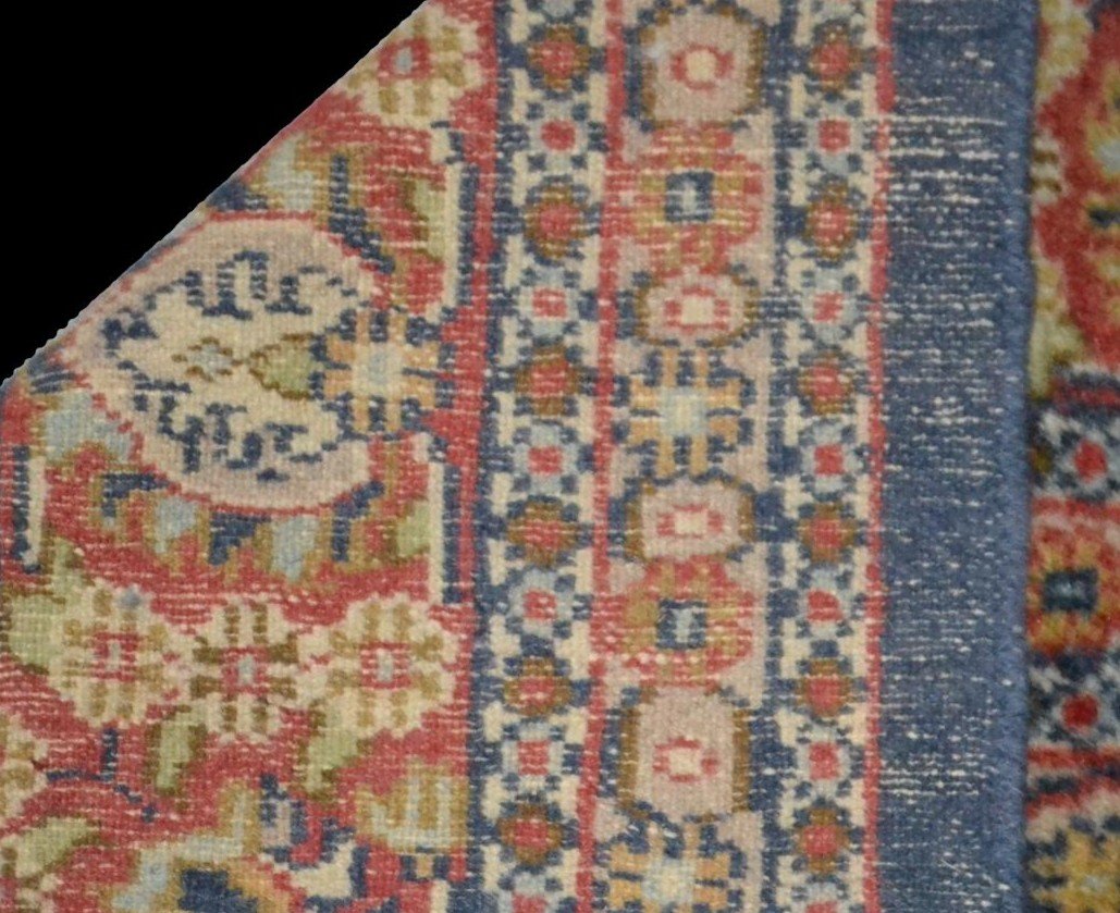 Tapis Tabriz, Indo-persan, 184 x 190 cm, laine nouée main, presque un carré, très bon état 1980-photo-6