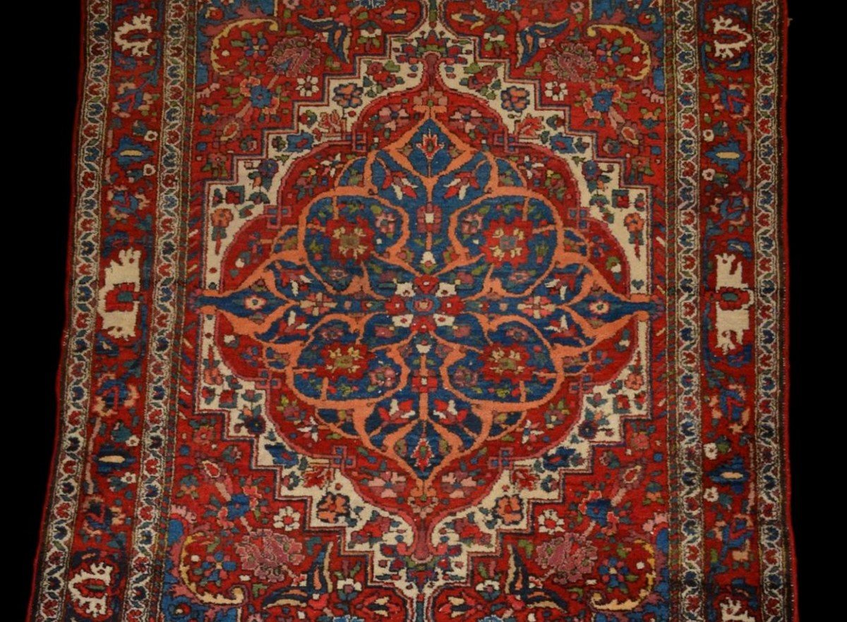 Antique Bakhtiar Rug, 133 X 207 Cm, Hand-knotted Wool In Iran, First Part Of The 20th Century-photo-1