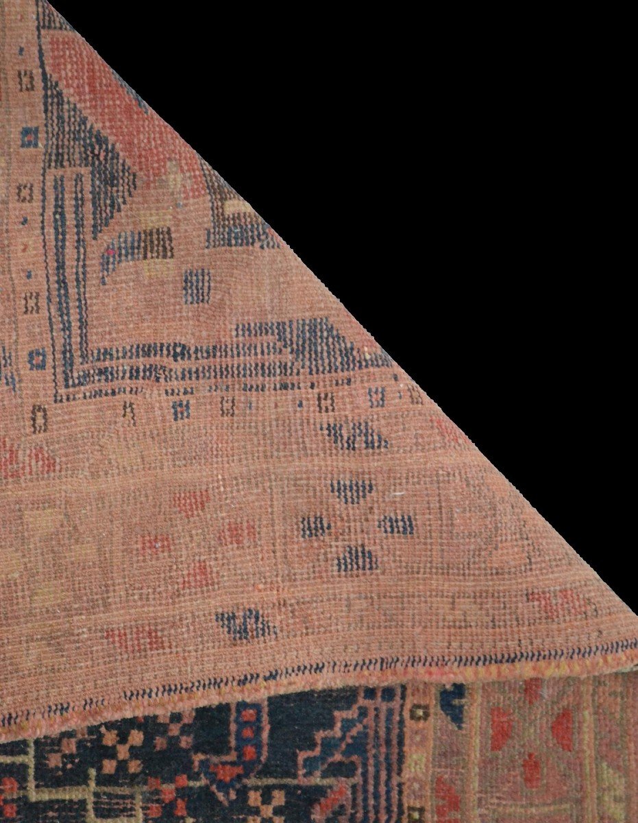Tapis ancien,tribus nomades Khamseh, 120 x 155 cm, laine nouée main, première partie du XIXème -photo-7