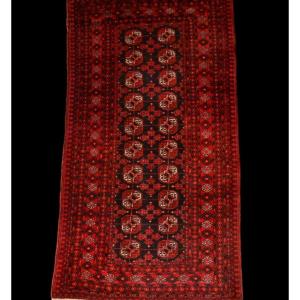 Tapis Afghan, 100 cm x 192 cm, laine nouée main en Afghanistan vers 1970, parfait état