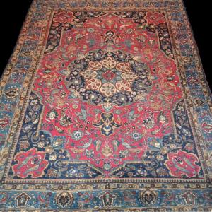 Ancient Macchad, 244 Cm X 360 Cm, Hand-knotted Wool At The Beginning Of The 20th Century, Persia,