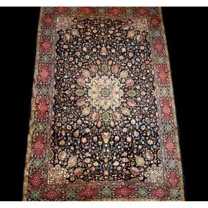 Tapis Tabriz, 201 x 319 cm, décor Ardebil, laine nouée main vers 1980 en parfait état