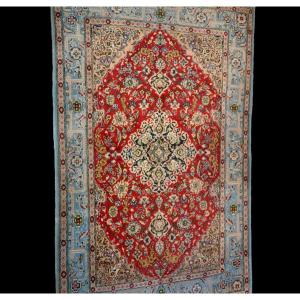 Persian Gohm Rug, 140 Cm X 225 Cm, Hand-knotted Kork Wool In Iran Around 1970, Very Good Condition