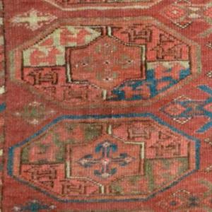 Turkmen Carpet, Yomoud, Gul Tauk-nuska, 160 X 246 Cm, Extremely Rare Large Model From The 19th Century