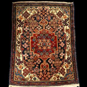 Mechkabad ancien, 108 cm x 145 cm, laine nouée main en Iran, première partie du XXème siècle