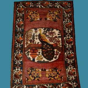Old Afshar With Peacock, 132 X 198 Cm, Hand-knotted Wool In Iran, First Part Of The 20th Century