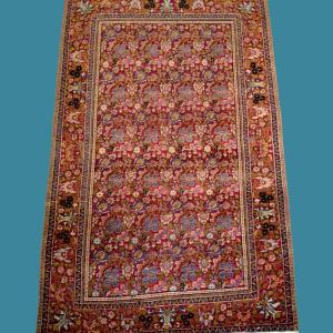 Old Floral Kirman, 139 X 216 Cm, Hand-knotted Wool In Persia, Iran, Late 19th And Early 20th Centuries