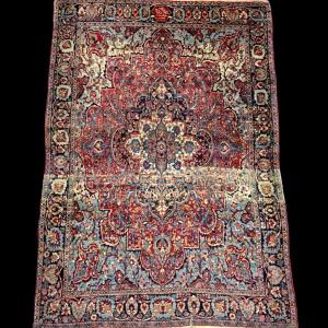 Tapis Ghoum ancien, 135 cm x 197 cm, signé, daté, laine & soie nouées main, Iran, très bon état