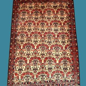 Tapis Abadeh ancien, 162 cm x 220 cm, laine nouée main, Iran vers 1930 - 1940, en très bon état