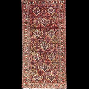 Bakhtiar Gallery Rug, 150 X 302 Cm, Kork Wool Hand-knotted In Iran Around 1960, In Perfect Condition