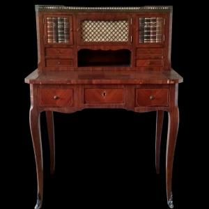 Small Secretary - Bonheur Du Jour Napoleon III, Desk, Cabinet, Late 19th Century