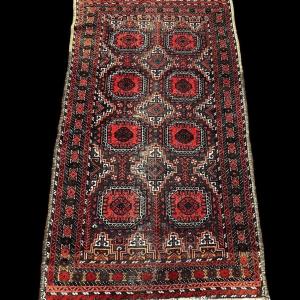 Tapis Baloutche, 95 x 158 cm, laine sur laine nouée main au milieu du XXème siècle, Afghanistan