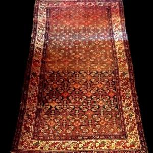 Malayer Carpet, Herati, 127 X 200 Cm, Hand-knotted Wool, Iran, Late 19th Century, Used Condition