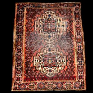 Afshar Carpet, 120 X 155 Cm, Hand-knotted Wool, Deh-shotoran, Iran, Late 19th-early 20th Century
