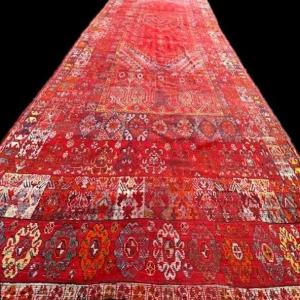 Zerbiya Rug, Rabat, Morocco, 240 X 690 Cm, Hand-knotted Wool, 19th Century, Museum Piece