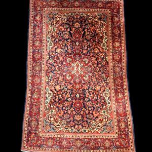 Kashan Carpet, Kadjar Dynasty,131 X 207 Cm Hand-knotted Kork Wool In Iran, Early 20th Century