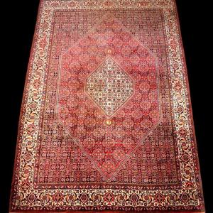 Tapis Bidjar, 203 x 302 cm, laine nouée main en Iran vers 1980, lourd et épais en très bon état