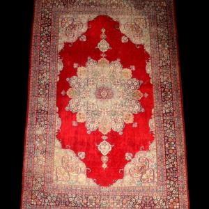 Tabriz Kadjar Rug, 122 X 185 Cm, Hand-knotted Wool & Silk, Iran, 1860 - 1880, Collector's Item